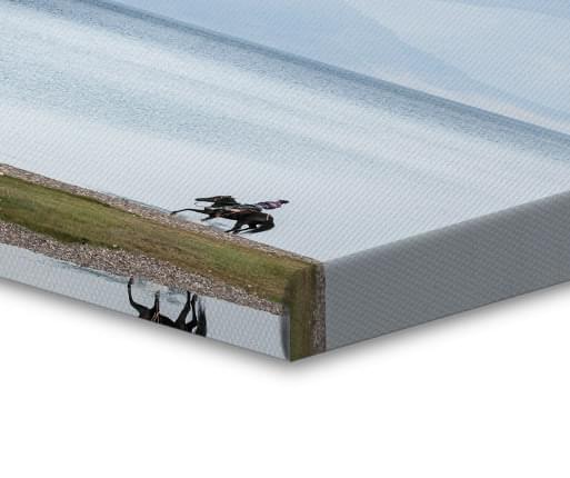 foto canvas speglvand kant