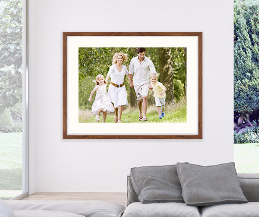 inramat foto med passepartout interior